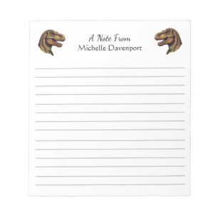 Trendy Dinosaur T-Rex Tyrannosaurus Notepad