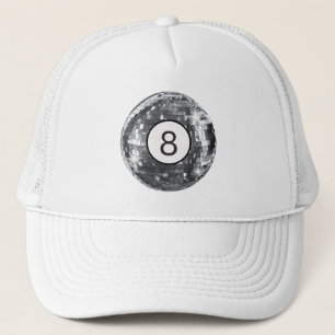 Trendy Disco Ball Retro Style 8 Ball Modern Woman Trucker Hat