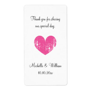 Trendy DIY wedding party wine water bottle labels