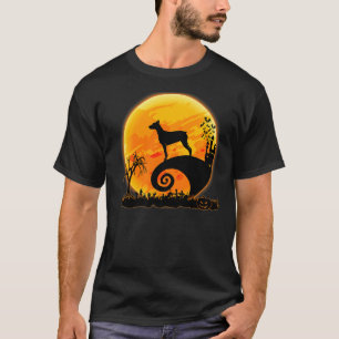 Trendy Doberman Dog And Moon  Scary Halloween Cost T-Shirt