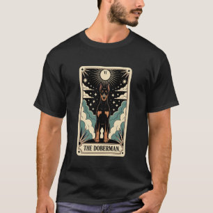 Trendy Doberman Tarot Card Occult Dog Halloween T-Shirt