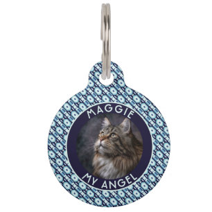 Trendy Dog Owner Gift Ethnic Pattern Pet Tag