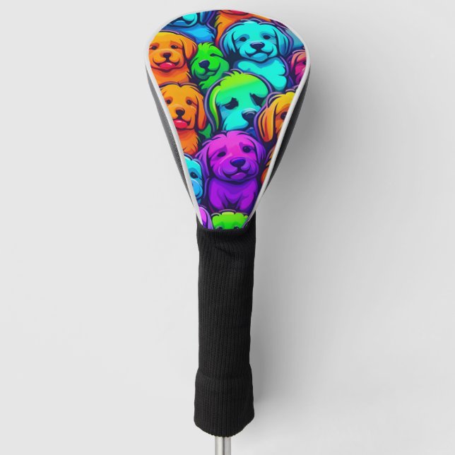 Trendy dog Pattern for Pet Lovers Golf Head Cover (Front)