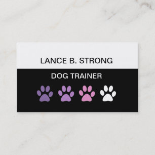 Trendy Dog Training Editable Business Cards