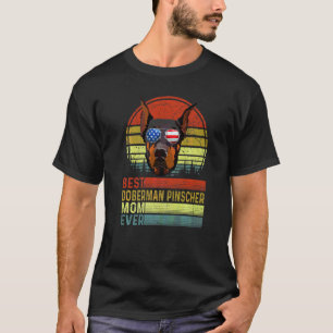 Trendy Dog Vintage Best Doberman Pinscher Mom Ever T-Shirt