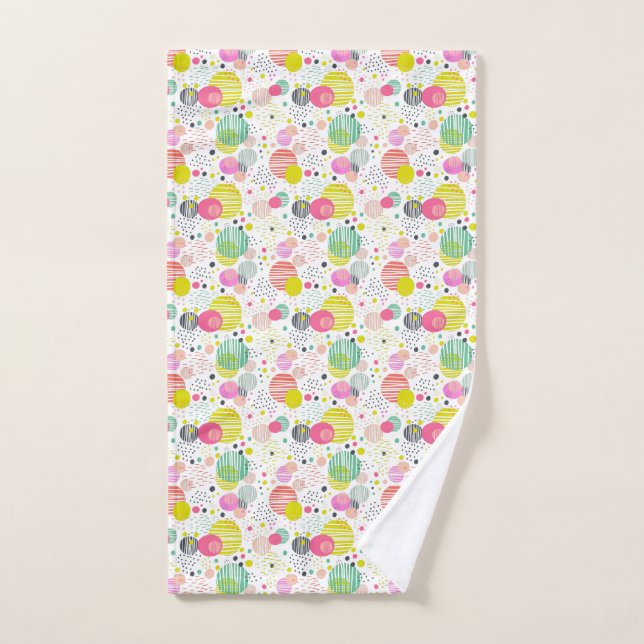 Trendy dots pattern hand towel (Hand Towel)