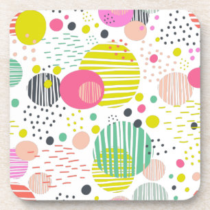 Trendy dots pattern throw pillow coaster