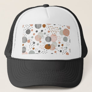 Trendy dots pattern trucker hat