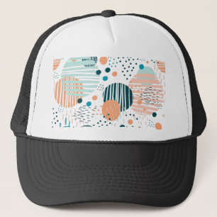 Trendy dots pattern trucker hat