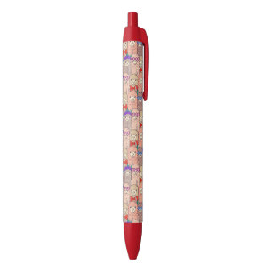 Trendy Dressed Llama Pattern Black Ink Pen