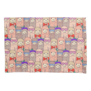 Trendy Dressed Llama Pattern Pillowcase