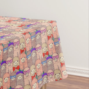 Trendy Dressed Llama Pattern Tablecloth