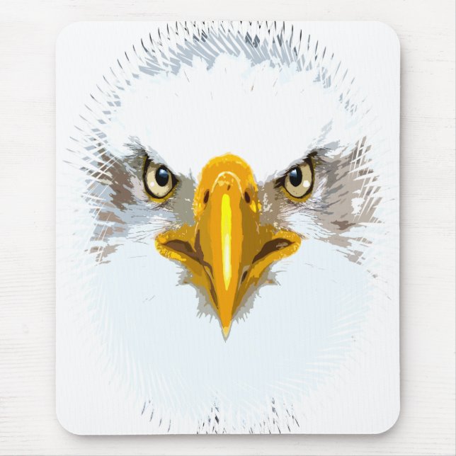 Trendy Eagle Head Modern Pop Art Template Mouse Mat (Front)