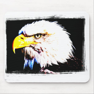 Trendy Eagle Head Pop Art Picture Template Mouse Mat