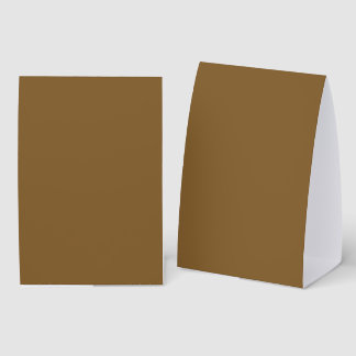 Trendy Earthy Brown - Paper Table Tent