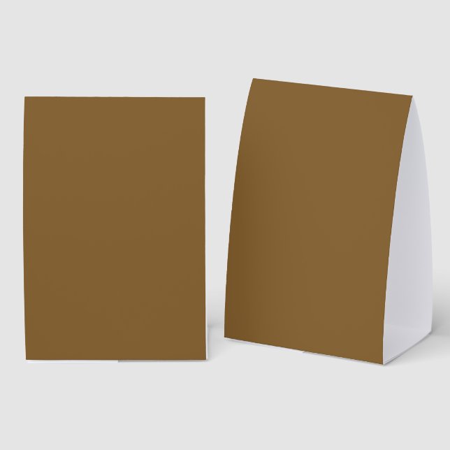 Trendy Earthy Brown - Paper Table Tent (Front/Back)