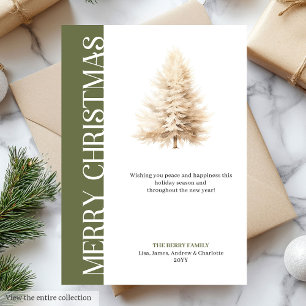 Trendy Earthy Colors Holiday Greeting Template