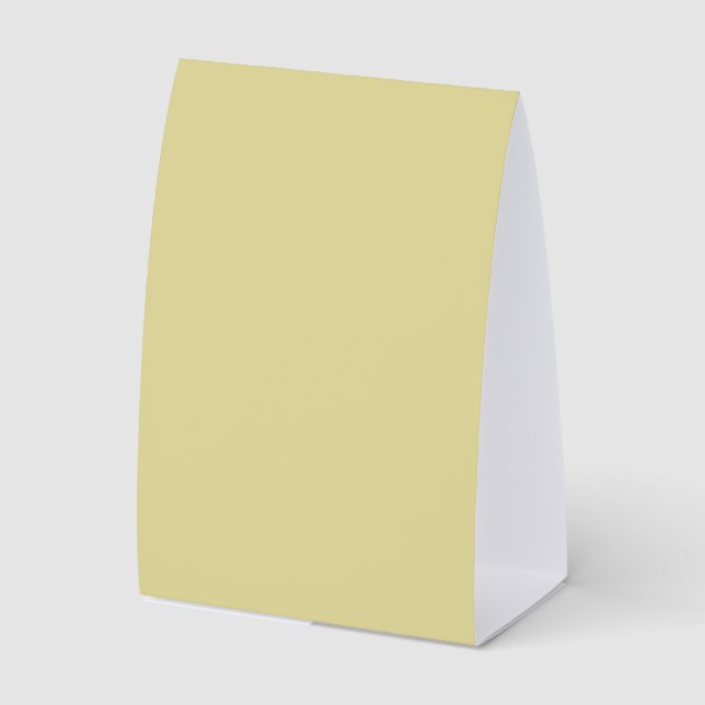 Trendy Earthy Yellow - Paper Table Tent  (Front)
