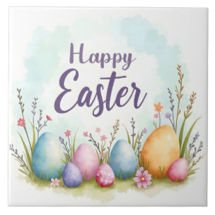 Trendy Easter Eggs Beautiful Collection Tile