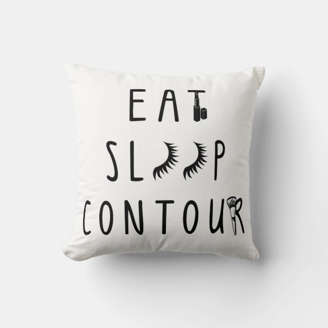 trendy eat sleep contour classy pillow (Front)