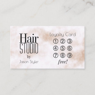 Trendy elegance giant letters loyalty card