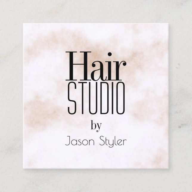 Trendy elegance giant letters square business card (Front)