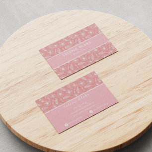 Trendy & Elegant Bold Stylish Floral Business Card