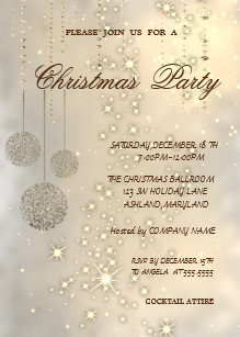 elegant christmas party invitations zazzle uk