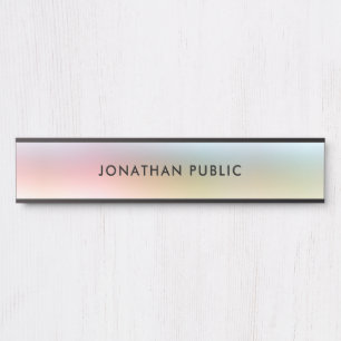 Trendy Elegant Colorful Modern Template Door Sign