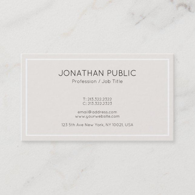Trendy Elegant Colour Clean Design Professional Business Card (Front)