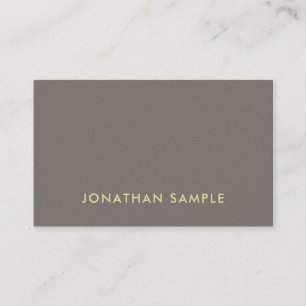 Trendy Elegant Colour Gold Font Sleek Plain Luxury Business Card