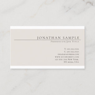 Trendy Elegant Colour Modern Chic Simple Plain Business Card