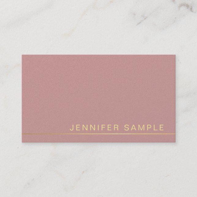 Trendy Elegant Colour Modern Minimalistic Luxury Business Card (Front)