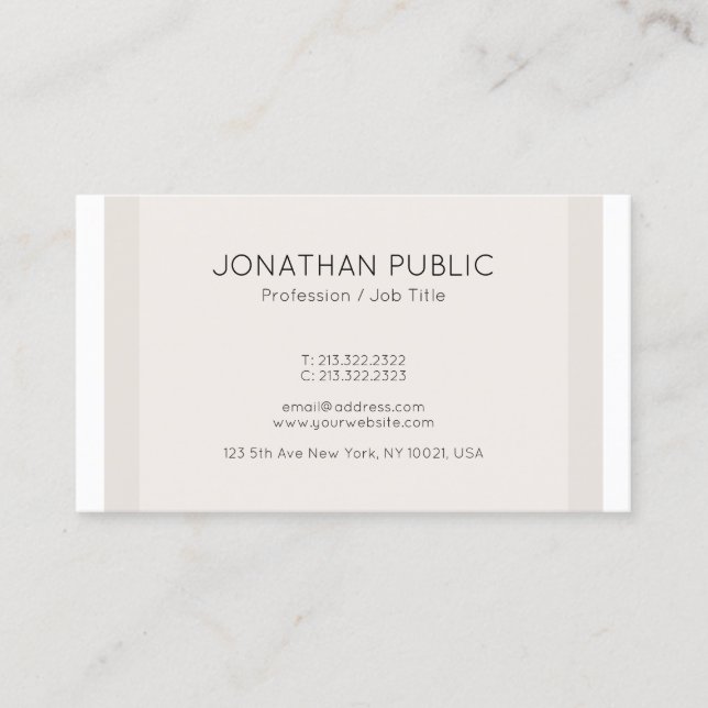Trendy Elegant Colours Minimalist Professional Business Card (Front)