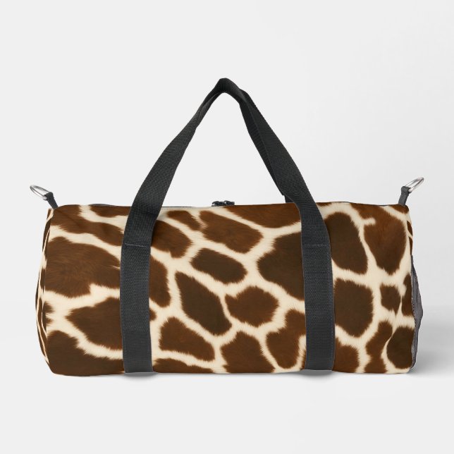 Trendy Elegant Cow Faux Leather Collection Duffle Bag (Front)