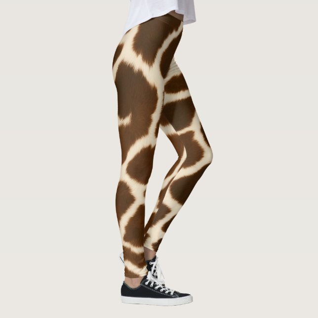 Trendy Elegant Cow Faux Leather Collection Leggings (Right)