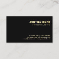 Trendy Elegant Design Plain Black Gold Luxury Silk