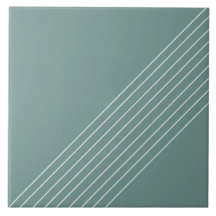 Trendy Elegant Geometric Chic On Sage Green Tile