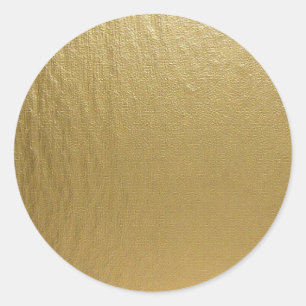 Trendy Elegant Glamour Faux Gold  Classic Round St Sticker