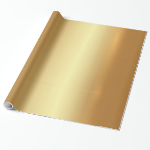 Trendy Elegant Gold Glamorous Template Gift Glossy Wrapping Paper