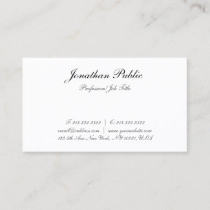 Trendy Elegant Handwritten Script Modern Template Business Card