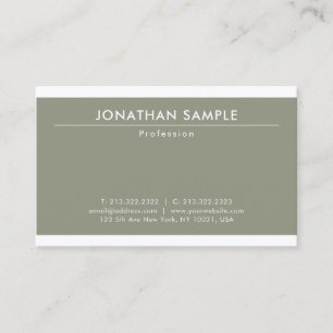 Trendy Elegant Minimalist Design Modern Plain Luxe Business Card