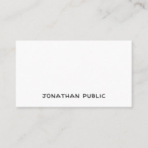 Trendy Elegant Minimalist Plain Professional Cool Business Card