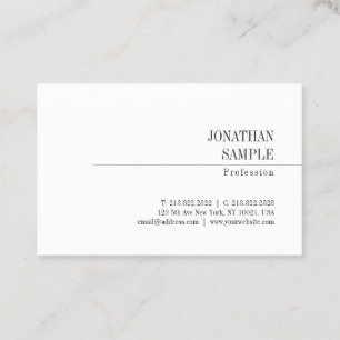 Trendy Elegant Minimalistic Design Classic Look Business Card