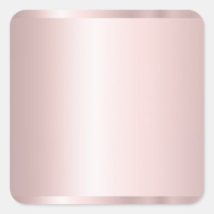 Trendy Elegant Modern Blank Template Rose Gold Square Sticker