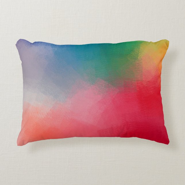 Trendy Elegant Modern Colourful Abstract Template Decorative Cushion (Front)