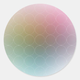 Trendy Elegant Modern Colourful Blank Template Classic Round Sticker