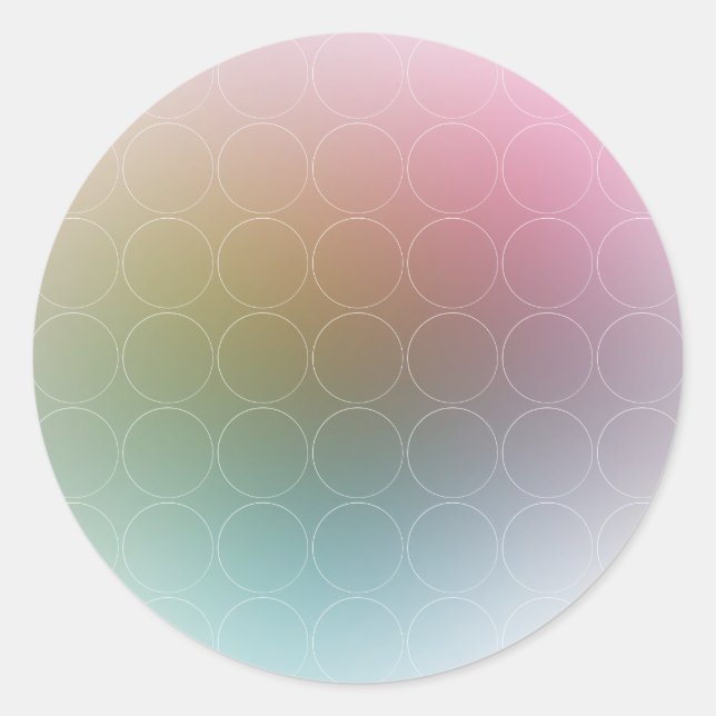 Trendy Elegant Modern Colourful Blank Template Classic Round Sticker (Front)