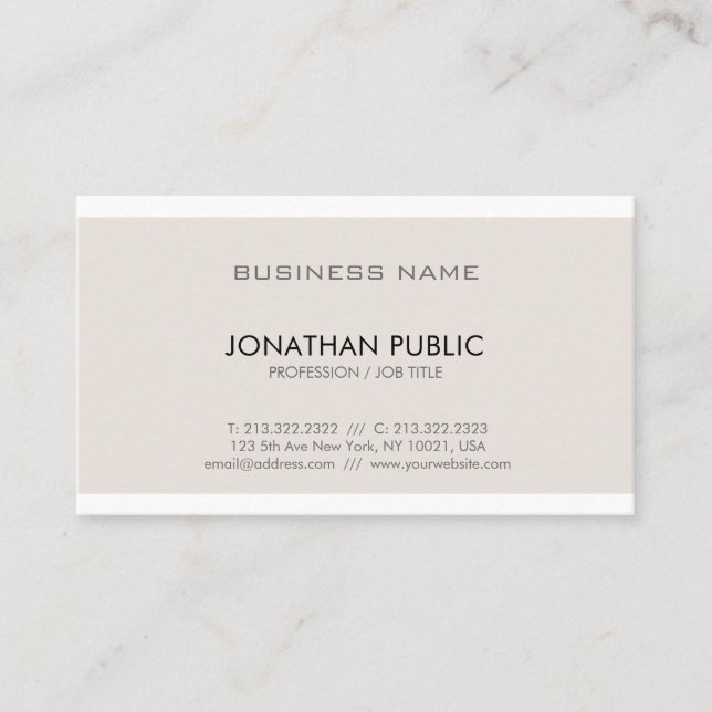 Trendy Elegant Modern Graphic Design Professional Business Card (Front)