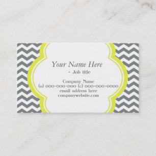 Trendy, elegant, modern grey and white chevron business card